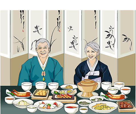 EPS 전통 웰빙 부부 커플 여자 명절 할아버지 노년 남자 행복 할머니 여유 일러스트 아침 새해 실내 사랑 미소 사람 두명 생활 실버라이프 설날 파티 추석 노부부 로맨틱 실버 클래식 한복 잔치 금술 생신 우피족 잔치상 칠순잔치 노인만 성인만 국내일러스트 주간 한국전통 라이프스타일 기념일 감정 컨셉 관계 탁자 표정 이벤트 성인 내부 생일 전통의상 파일형식 벡터