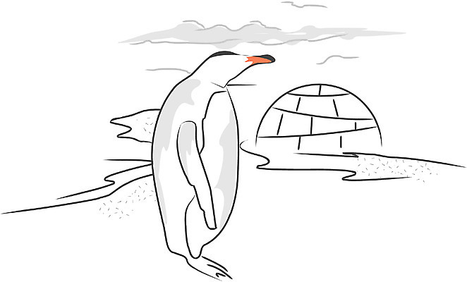 EPS 클립아트 동물 척추동물 한마리 야생동물 바다 외국문화 일러스트 조류 사람없음 야외 추위 남극 극지방 펭귄 이글루 황제펭귄 국내일러스트 1 문화 지역 파일형식 벡터