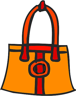 EPS 잡화 컬러 가방 일러스트 사람없음 한개 주황색 핸드백 오브젝트 여성용 숄더백 여성가방 여성용가방 국내일러스트 1 파일형식 벡터