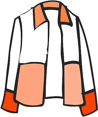 EPS 옷 컬러 셔츠 상의 일러스트 사람없음 한개 주황색 재킷 남성복 남성용 국내일러스트 1 외투 파일형식 벡터