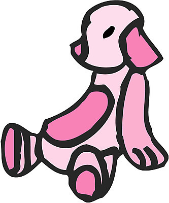 EPS 동물 척추동물 한마리 육지동물 인형 분홍색 컬러 일러스트 포유류 사람없음 한개 장난감 개 강아지 오브젝트 강아지인형 국내일러스트 1 반려동물 파일형식 벡터