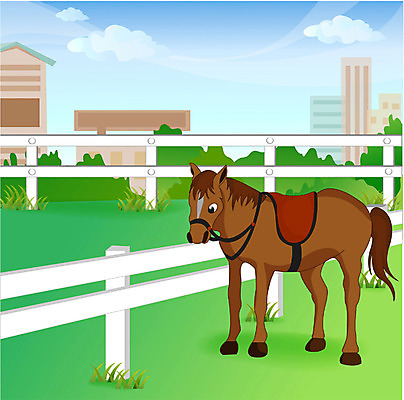 EPS 주간 동물 척추동물 육지동물 백그라운드 일러스트 포유류 자연 풍경 초원 사람없음 야외 가축 말_동물 국내일러스트 자연요소 생태계 파일형식 벡터