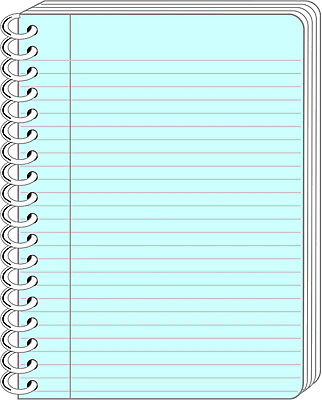 EPS 종이 컬러 하늘색 일러스트 문구용품 사람없음 한개 사무용품 공책 용수철 메모지 오브젝트 연습장 스프링노트 줄노트 국내일러스트 1 파란색 파일형식 벡터