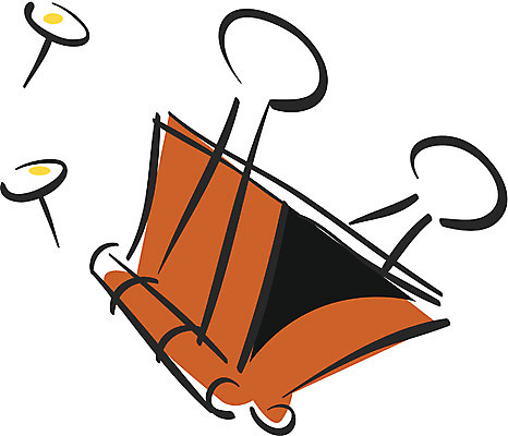 EPS 컬러 일러스트 문구용품 집게 사람없음 갈색 사무용품 세개 압정 오브젝트 클립 종이집게 국내일러스트 3 파일형식 벡터