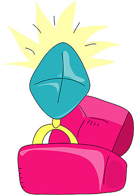 EPS 잡화 프로포즈 일러스트 장신구 선물 사람없음 상자 한개 반지 보석 오브젝트 예물 다이아몬드 보석함 혼수품 국내일러스트 1 결혼 광석 파일형식 벡터