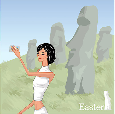 EPS 주간 클립아트 해외 여자 기념일 나라 종교 조각 외국문화 해외여행 여행 유적 일러스트 유적지 휴가 짧은머리 부활절 한명 서기 들기 사람 20대 성인 야외 관광지 민소매 카메라 사진촬영 남아메리카 셀프카메라 기념촬영 칠레 기념사진 모아이 배꼽티 이스터섬 지명 조각_조소 여자만 여자한명만 성인여자만 청년만 청년여자만 성인한명만 청년여자한명만 성인여자한명만 성인만 국내일러스트 자연요소 1 전통 헤어스타일 문화 섬 고건축 상의 모션 아메리카 이벤트 청년 전자제품 촬영 석상 조소 파일형식 벡터