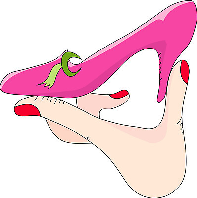 EPS 클립아트 손 잡화 구두 분홍색 컬러 신발 신체 일러스트 손가락 한명 들기 신체부위 쇼핑 하이힐 여성화 한짝 뾰족구두 국내일러스트 1 모션 사람 파일형식 벡터
