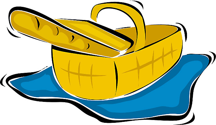 EPS 빵 일러스트 디저트 사람없음 소풍 바구니 바게트 오브젝트 돗자리 도시락 제빵 음식바구니 국내일러스트 음식 야외활동 제과제빵 파일형식 벡터