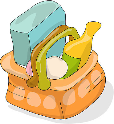 EPS 음료 한식 일러스트 사람없음 소풍 바구니 도시락 음식바구니 국내일러스트 음식 야외활동 파일형식 벡터