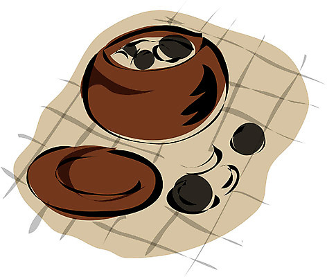 EPS 컬러 일러스트 사람없음 갈색 놀이용품 게임 오브젝트 바둑 바둑알 바둑판 국내일러스트 놀이 파일형식 벡터