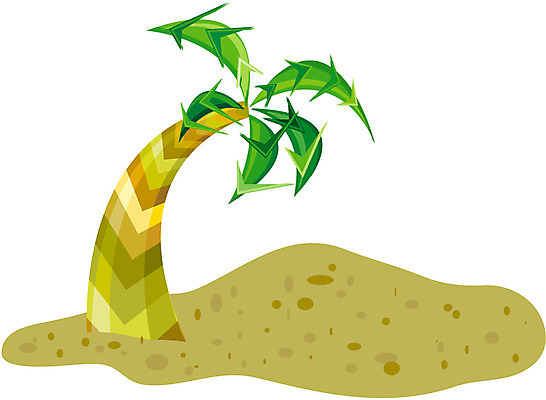 EPS 나무 식물 모래 일러스트 한그루 해변 사람없음 야외 모래사장 야자수 열대식물 휴양지 국내일러스트 1 바다 장소 파일형식 벡터