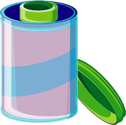 EPS 일러스트 사람없음 한개 뚜껑 오픈 오브젝트 기념사진 필름통 국내일러스트 1 필름 파일형식 벡터