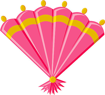 EPS 분홍색 컬러 생활용품 일러스트 사람없음 한개 노란색 부채 오브젝트 부채꼴 국내일러스트 도형 1 파일형식 벡터