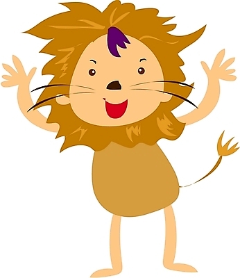 EPS 클립아트 동물 척추동물 캐릭터 한마리 육지동물 컬러 일러스트 포유류 팔벌리기 서기 사람 갈색 별자리 운세 사자 갈기 사자자리 일러캐릭터 1 모션 파일형식 벡터