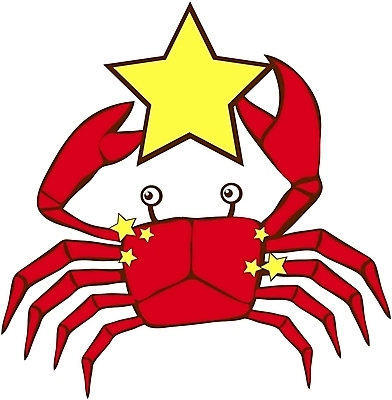 EPS 클립아트 동물 캐릭터 한마리 별 컬러 절지류 일러스트 집게 갑각류 들기 사람없음 빨간색 노란색 바다동물 별자리 게 운세 별자리캐릭터 게자리 일러캐릭터 자연요소 1 바다 모션 수중동물 파일형식 벡터