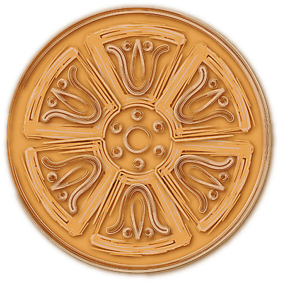 EPS 클립아트 한국문화 한국전통 전통 문양 디자인 컬러 백그라운드 무늬 꽃무늬 패턴 일러스트 한국 사람없음 전통무늬 전통문양 주황색 원형 와당문양 국내일러스트 도형 동양문화 꽃 아시아 파일형식 벡터