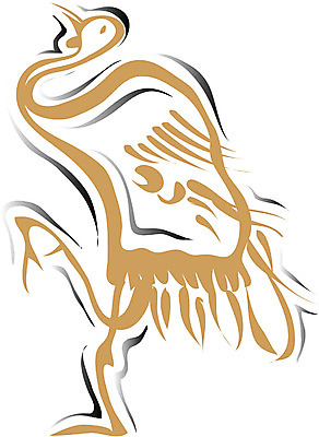 EPS 클립아트 동물 한마리 문양 디자인 컬러 백그라운드 무늬 일러스트 조류 사람없음 갈색 학 동물문양 국내일러스트 1 파일형식 벡터