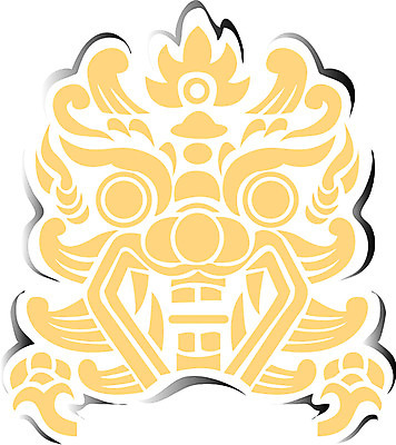 EPS 클립아트 한국문화 한국전통 문양 디자인 컬러 백그라운드 무늬 패턴 일러스트 한국 가면 사람없음 노란색 전통무늬 전통문양 도깨비 탈 공상 도깨비문양 국내일러스트 동양문화 전통 아시아 파일형식 벡터