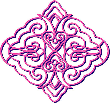 EPS 클립아트 문양 디자인 줄기 분홍색 컬러 백그라운드 무늬 패턴 일러스트 식물문양 사람없음 전통문양 덩굴 국내일러스트 식물 전통 파일형식 벡터