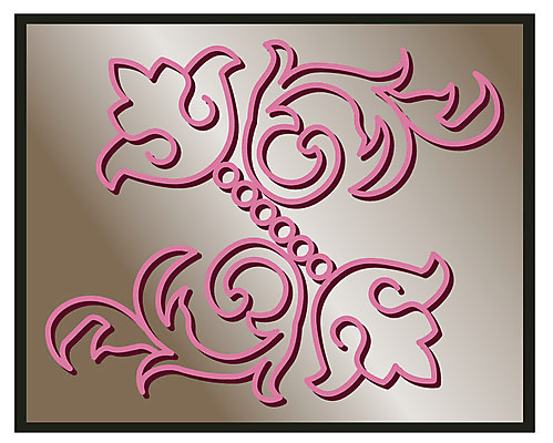 EPS 클립아트 문양 디자인 줄기 분홍색 컬러 백그라운드 무늬 일러스트 식물문양 사람없음 전통문양 사각형 덩굴 국내일러스트 도형 식물 전통 파일형식 벡터