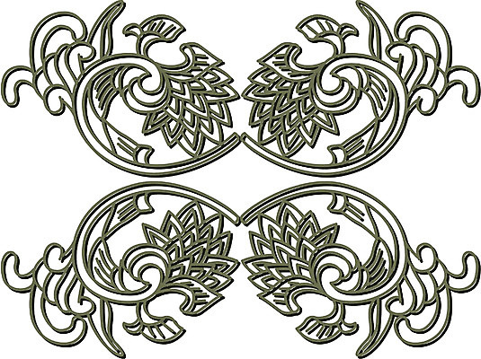 EPS 클립아트 문양 디자인 줄기 컬러 백그라운드 무늬 꽃무늬 패턴 일러스트 식물문양 사람없음 전통문양 덩굴 카키색 국내일러스트 식물 전통 꽃 파일형식 벡터