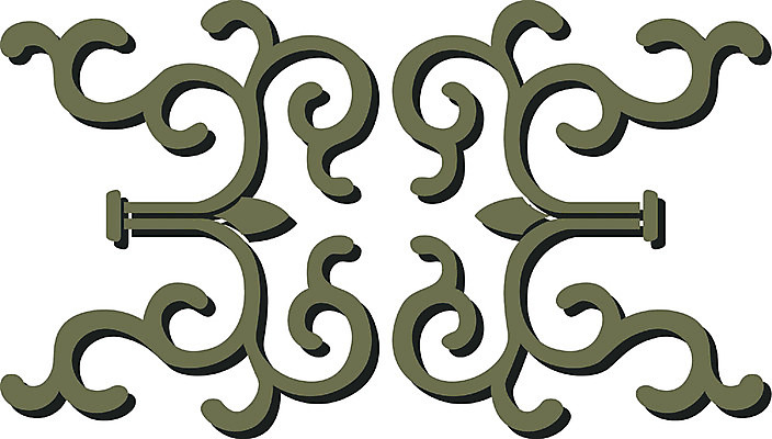 EPS 클립아트 문양 디자인 줄기 컬러 백그라운드 무늬 패턴 일러스트 식물문양 사람없음 전통문양 덩굴 카키색 국내일러스트 식물 전통 파일형식 벡터