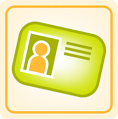 EPS 아이콘 컬러 한명 사람 연두색 노란색 사각형 기념사진 신분증 운전면허증 주민등록증 2D아이콘 도형 1 초록색 면허증 증명서 파일형식 벡터