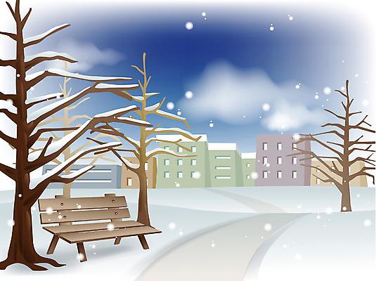 EPS 주간 나무 사계절 계절 공원 공공시설 백그라운드 겨울 벤치 일러스트 자연 하늘 풍경 빌딩 사람없음 야외 정원 눈 도시 겨울배경 국내일러스트 자연요소 식물 의자 날씨 건물 시설 생태계 파일형식 벡터