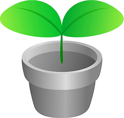 EPS 식물 화분 컬러 일러스트 사람없음 초록색 한개 새싹 회색 국내일러스트 1 파일형식 벡터