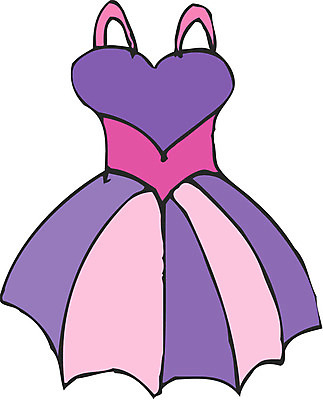 EPS 드레스 옷 원피스 컬러 일러스트 사람없음 치마 한개 민소매 보라색 줄무늬 여성복 국내일러스트 1 상의 무늬 하의 파일형식 벡터