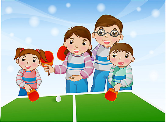 EPS 웰빙 여자 남자 딸 행복 아들 일러스트 가족 엄마 건강 사람 소년 여러명 성인 레포츠 운동 화목 아빠 탁구 성인만 국내일러스트 감정 어린이 다수 컨셉 관계 레저 구기 파일형식 벡터