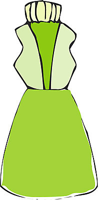 EPS 드레스 옷 원피스 컬러 일러스트 사람없음 연두색 치마 한개 민소매 여성복 국내일러스트 1 상의 하의 초록색 파일형식 벡터