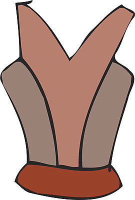 EPS 옷 컬러 상의 일러스트 사람없음 한개 민소매 갈색 여성복 여성용 슬리브리스 국내일러스트 1 파일형식 벡터