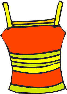 EPS 옷 컬러 상의 일러스트 사람없음 한개 민소매 주황색 여성복 여성용 슬리브리스 국내일러스트 1 파일형식 벡터