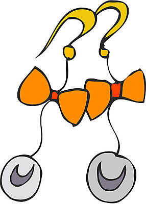 EPS 커플 잡화 리본 한쌍 일러스트 장신구 사람없음 세트 귀걸이 두개 보석 국내일러스트 2 관계 광석 파일형식 벡터