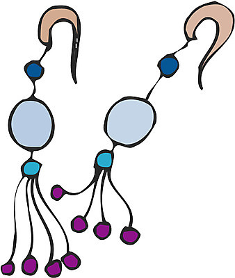 EPS 커플 잡화 한쌍 일러스트 장신구 사람없음 세트 귀걸이 두개 보석 국내일러스트 2 관계 광석 파일형식 벡터