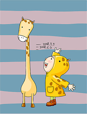 EPS 동물 직업 척추동물 학생 라이프스타일 육지동물 남자 어린이 일러스트 포유류 열쇠 사람 유치원생 신장 기린 키_신체 키재기 남자만 어린이만 소년만 국내일러스트 신체 생활 비뇨기관 측정 파일형식 벡터