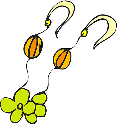 EPS 커플 잡화 한쌍 꽃무늬 일러스트 장신구 사람없음 세트 귀걸이 두개 보석 국내일러스트 꽃 2 무늬 관계 광석 파일형식 벡터