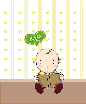 EPS 라이프스타일 일러스트 가족 실내 한명 사람 책 독서 아기 아기만 국내일러스트 1 관계 내부 생활 파일형식 벡터