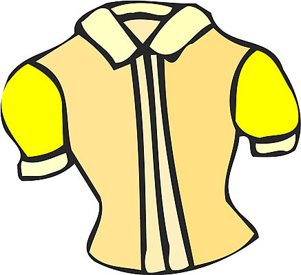 EPS 옷 컬러 상의 일러스트 사람없음 한개 노란색 반팔티셔츠 여성복 블라우스 국내일러스트 1 티셔츠 파일형식 벡터