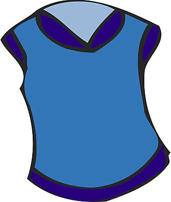 EPS 옷 컬러 상의 티셔츠 일러스트 사람없음 파란색 민소매 여성용 슬리브리스 국내일러스트 셔츠 파일형식 벡터