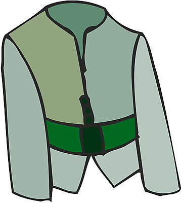 EPS 옷 컬러 상의 일러스트 사람없음 초록색 한개 외투 재킷 국내일러스트 1 파일형식 벡터