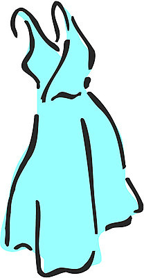 EPS 드레스 옷 원피스 컬러 하늘색 일러스트 사람없음 치마 민소매 여성복 국내일러스트 상의 하의 파란색 파일형식 벡터