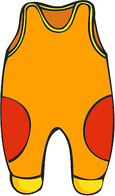 EPS 옷 컬러 일러스트 사람없음 한개 주황색 아기용품 아기 오브젝트 유아복 신생아옷 신생아우주복 국내일러스트 1 사람 파일형식 벡터