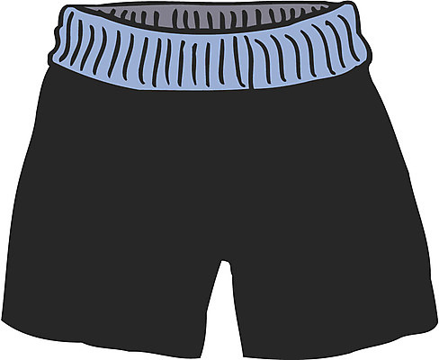 EPS 옷 컬러 일러스트 사람없음 한개 검은색 속옷 팬티 남성용 사각팬티 국내일러스트 1 파일형식 벡터