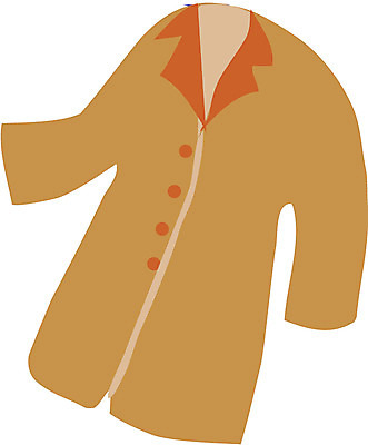 EPS 옷 컬러 상의 일러스트 사람없음 한개 갈색 외투 코트 국내일러스트 1 파일형식 벡터