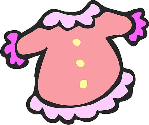 EPS 옷 원피스 분홍색 컬러 일러스트 사람없음 치마 한개 여성복 스웨터 니트 유아복 아동복 여아옷 국내일러스트 1 상의 하의 아기용품 파일형식 벡터