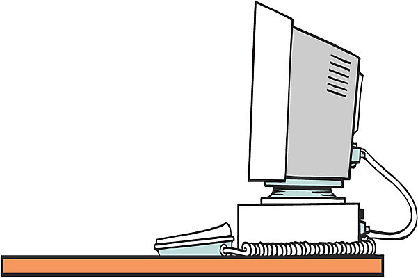 EPS 일러스트 사람없음 컴퓨터 모니터 키보드 책상 오브젝트 본체 국내일러스트 가구 전자제품 파일형식 벡터