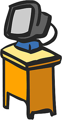 EPS 일러스트 사람없음 컴퓨터 모니터 책상 오브젝트 국내일러스트 가구 전자제품 파일형식 벡터