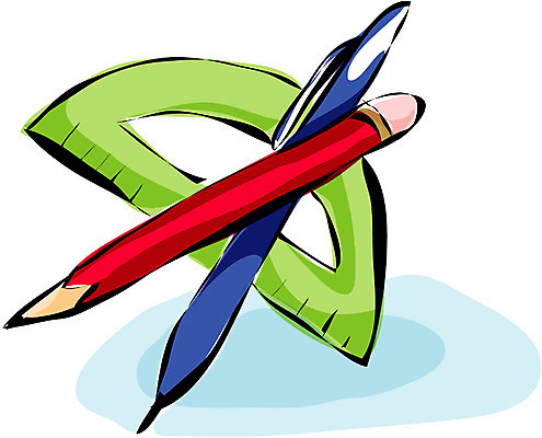 EPS 일러스트 문구용품 사람없음 필기구 연필 펜 샤프 오브젝트 각도기 국내일러스트 학용품 파일형식 벡터